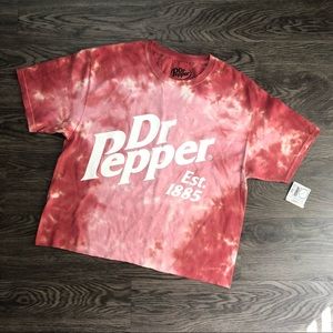 Dr Pepper Tie Dye Crop Top